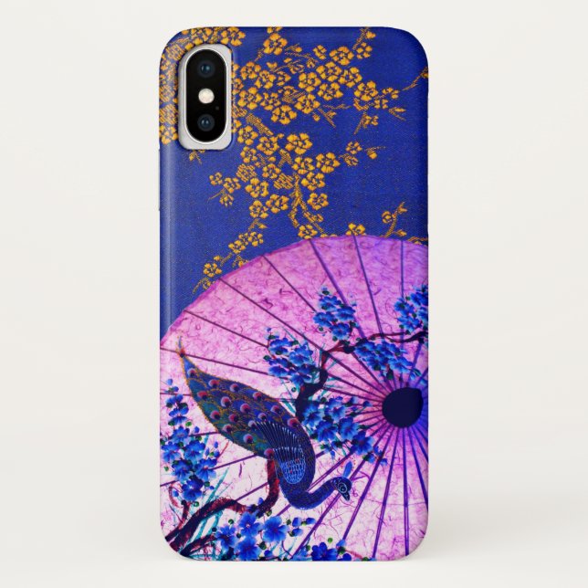 Coques Case-Mate iPhone Peacock oriental parasol japonais cerisier fleur (Dos)