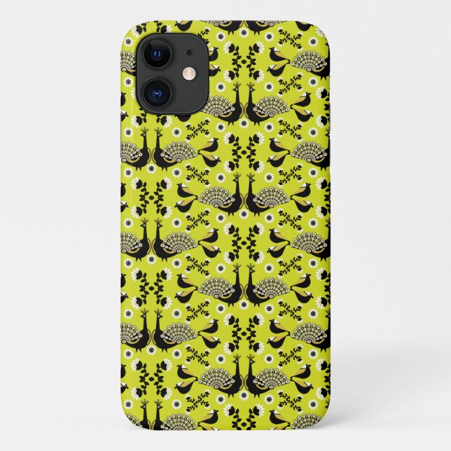 Coques Case-Mate iPhone Peacock Paon Bird Fold Art (Dos)