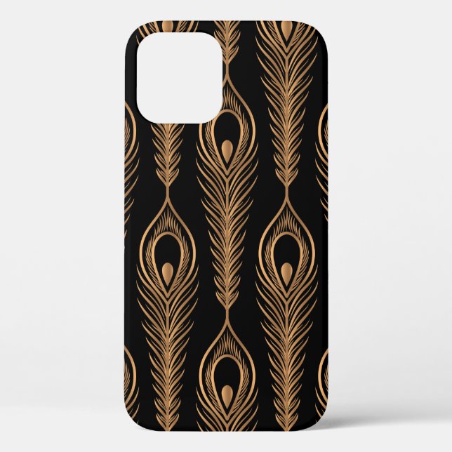 Coques Case-Mate iPhone Peacock plumes motif de luxe sans soudure. Orienta (Verso)