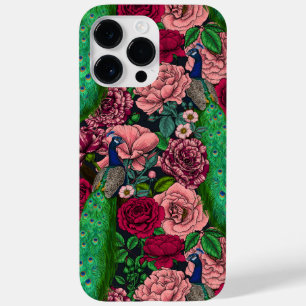 Coque Case-Mate iPhone Peacocks dans le jardin rose 2