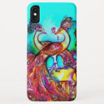 COQUES POUR iPhone PEACOCKS EN AMOUR<br><div class="desc">Elégante peinture à l'aquarelle fantaisie avec feuille d'or et d'argent.</div>