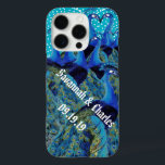 Coque iPhone 16 Pro Peacocks vintages Embrasser les cadeaux de mariage<br><div class="desc">Inséparables vintages Kissing Peacocks Mariage coque iphone</div>