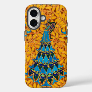 Coque Pour iPhone 16 Peacocs et arbre décoratifs Art Nouveau vintages