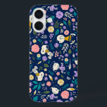 Coque Pour iPhone 16 Peanuts In Bloom Pattern<br><div class="desc">Take a look at this super cute design featuring Snoopy,  Woodstock,  Charlie Brown & Lucy in a colorful floral pattern.</div>