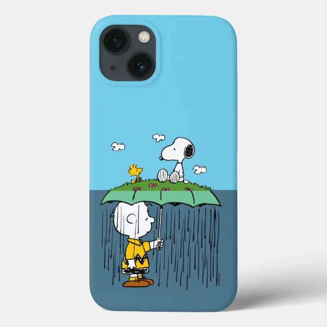 Coques Case-Mate iPhone Peanuts | Jour Ensoleillé Jour Pluvieux Moitié & M (Verso)