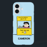 Coque Pour iPhone 16 Peanuts | Lucy & the Doctor Is In<br><div class="desc">Lucy is the crabby,  bossy and opinionated girl who bullies most other characters in the comic strip,  particularly Linus et Charlie Brown. Check out this cute Peanuts design featuring Lucy and her advice.</div>