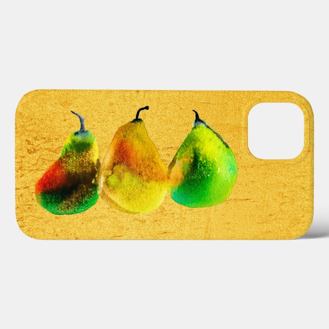 Coques Case-Mate iPhone Pear art mignon aquarelle fruit Coque-Mate iPhone  (Verso (horizontal))