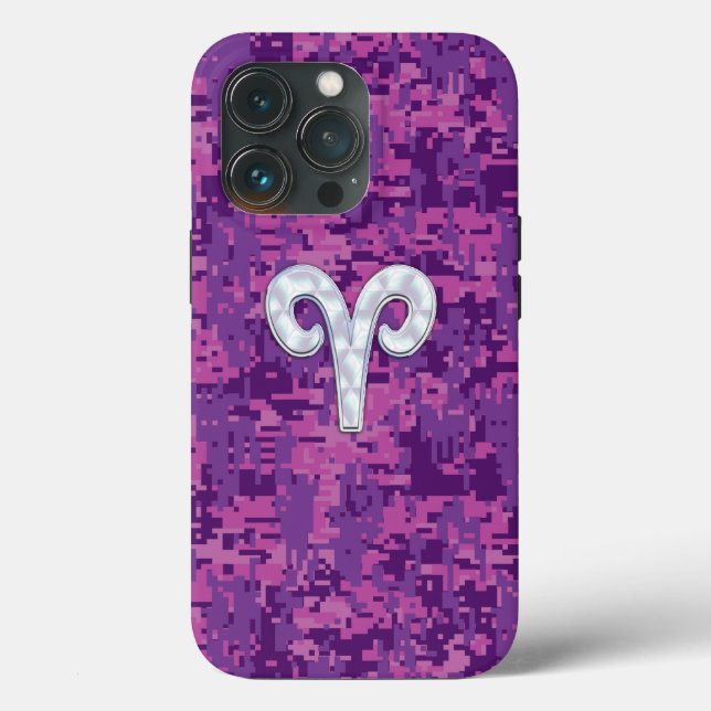 Coques Case-Mate iPhone Pearl Like Aries Zodiac Sign sur Camo (Verso)