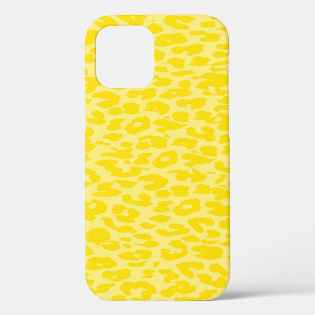 Coques Case-Mate iPhone Peau à Imprimé Léopard Jaune (Verso)