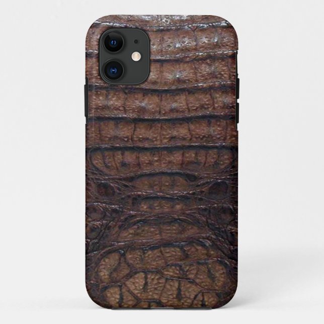 Coques Case-Mate iPhone Peau Brown d'alligator (Dos)