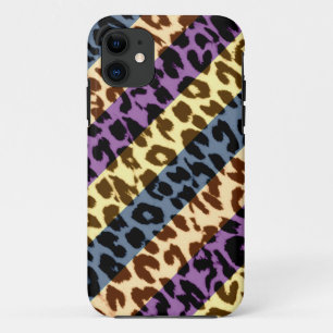 Coque iPhone 11 peau de fourrure poster de animal de bandes léopar
