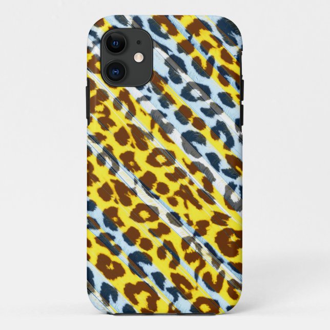 Coques Case-Mate iPhone peau de fourrure poster de animal de léopard rayur (Dos)