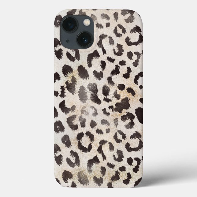 Coques Case-Mate iPhone Peau de léopard sur ivoire mandarine (Verso)