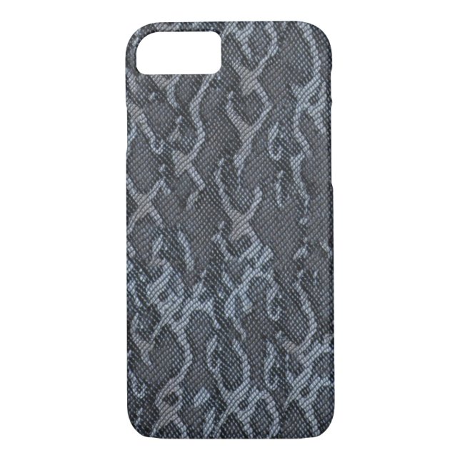 Coques Case-Mate iPhone Peau de serpent gris bleu (Dos)