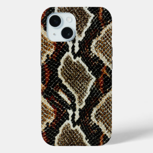 Coque Case-Mate iPhone peau de serpent poster de animal noir brun