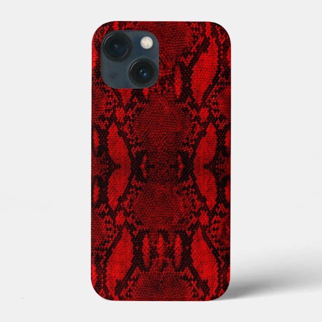 Coques Case-Mate iPhone Peau de serpent rouge (Verso)