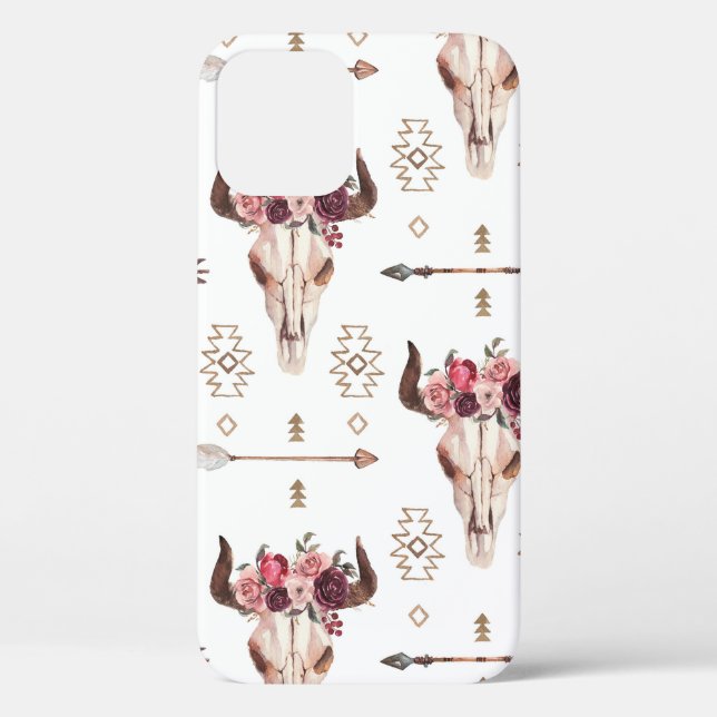 Coques Case-Mate iPhone Peau de taureau natif et flèches patte sans soudur (Verso)