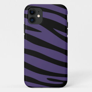 Coques Pour iPhone Peau Poster de animal violet et noire de Zebra