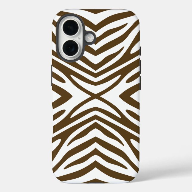 Coques Case-Mate iPhone Pecan Neutral Zebra (Verso)