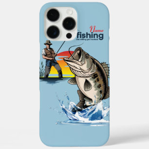Coque iPhone 16 Pro Max Pêche à la basse vintage Graphisme [Homme] 