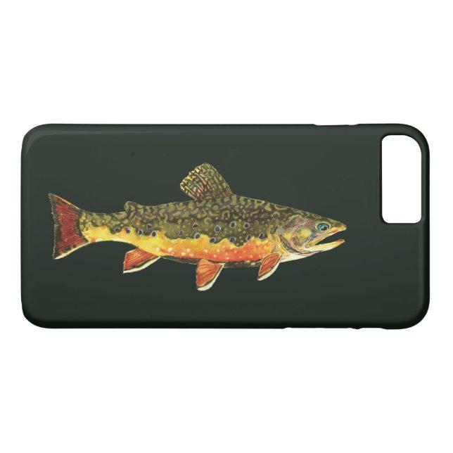 Coques Case-Mate iPhone Pêche à la mouche à la truite de Brook Pêcheur à l (Dos (Horizontal))
