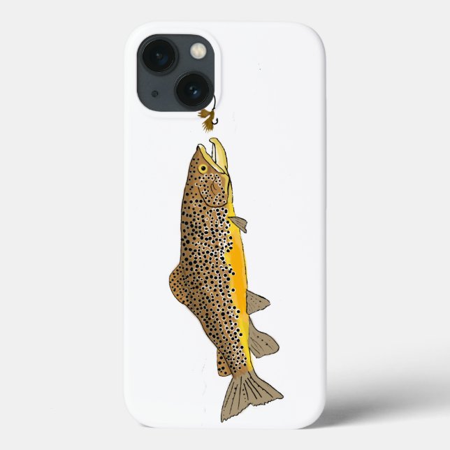 Coques Case-Mate iPhone Pêche à la mouche de la truite brune (Verso)
