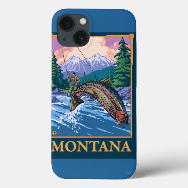 Coques Case-Mate iPhone Pêche à la mouche - Montana (Verso)