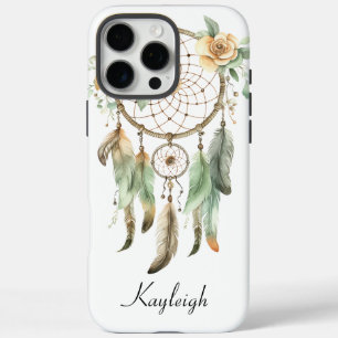 Coque iPhone 16 Pro Max Pêcher Floral Green Dream Catcher