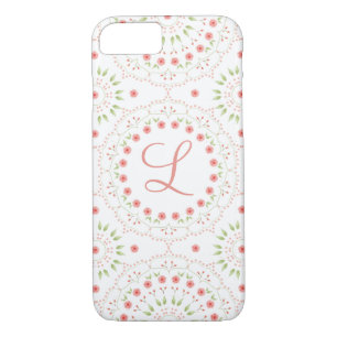 Case-Mate iPhone Case Pêcher Floral Mandala Téléphone initial