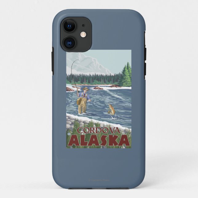 Coques Case-Mate iPhone Pêcheur de mouche - Cordova, Alaska (Dos)