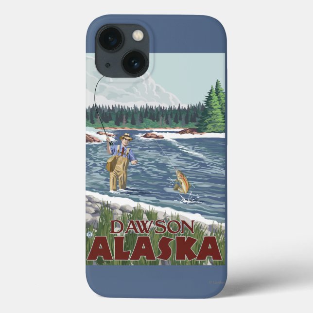 Coques Case-Mate iPhone Pêcheur de mouche - Dawson, Alaska (Verso)