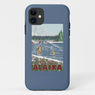 Coques Pour iPhone Pêcheur de mouche - Dawson, Alaska