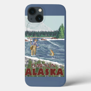 Etui iPhone 13 Pêcheur de mouche - Dawson, Alaska