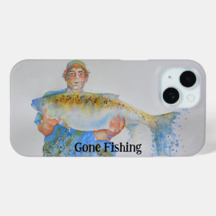 Coque Case-Mate iPhone Pêcheur peinture d'aquarelle parti pêche