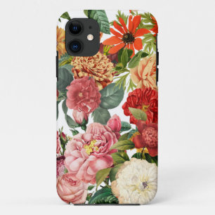 Case-Mate iPhone Case Peine colorée et jardin vintage rose