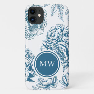 Case-Mate iPhone Case Peine florale bleue