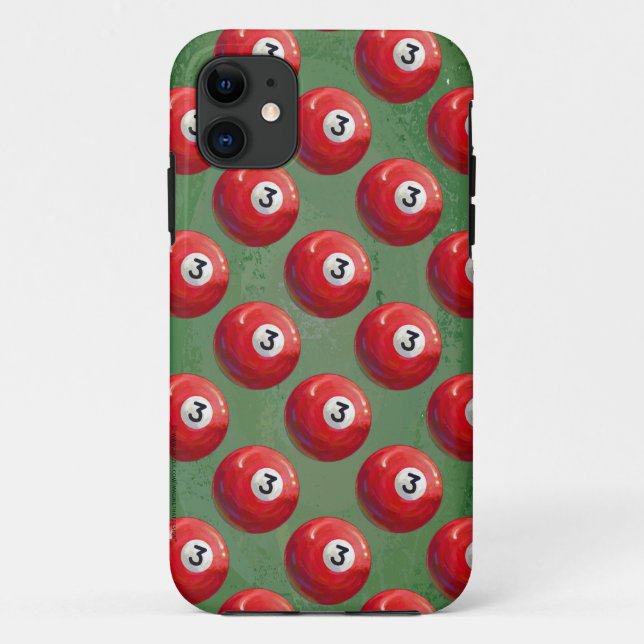 Coques Case-Mate iPhone Peint 3 Motif de billard (Dos)
