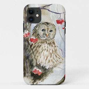 Coque Case-Mate Pour iPhone Peinture à l'aquarelle de la Chouette barrée