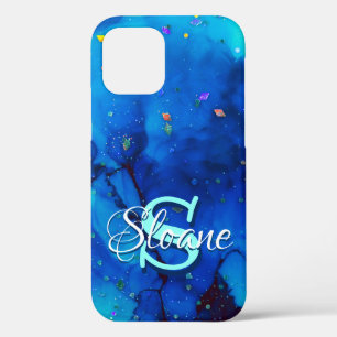 Case-Mate iPhone Case Peinture à l'encre d'alcool sous-marine bleu profo