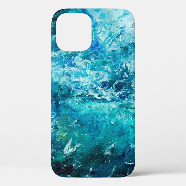 Coques Case-Mate iPhone  Peinture à l'huile abstraite montrant des vagues  (Verso)