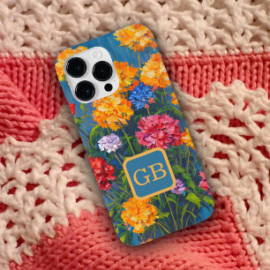 Coque Case-Mate iPhone Peinture à l'huile de bouquet de joli oeillet rose