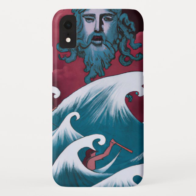 Coques Case-Mate iPhone Peinture à l'huile de Neptune Crimson (Dos)