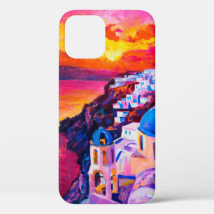 Case-Mate iPhone Case peinture à l'huile sur toile. Coucher de soleil su