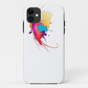 Coque iPhone 11 Peinture à papillon exotique Abstraite