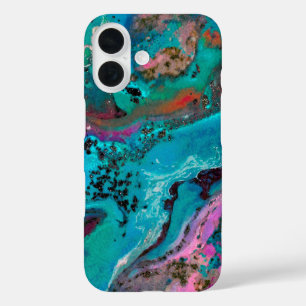 Coque Pour iPhone 16 Peinture Abstraite Colorée