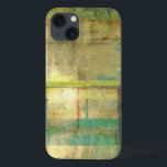 iPhone 13 Coque Peinture Abstraite dorée turquoise et verte<br><div class="desc">Un tableau abstrait de Jennifer Goldberger qui utilise des tons dorés turquoise et verte pour créer un sentiment chaleureux et familier. Une belle balade dans les bois au printemps ou en été donnerait quelques-unes de ces mêmes couleurs. Apportez le cadeau de la nature à votre maison en achetant cette pièce!...</div>