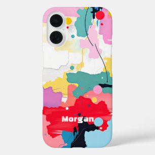 Coque Pour iPhone 16 Peinture Abstraite Éclaboussures/Gouttes, Nom