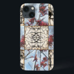 Coques Pour iPhone Peinture abstraite lambrissée de Scrollwork<br><div class="desc">Une peinture florale abstraite lambrissée de scrollwork par Jennifer Goldberger. Un morceau merveilleusement complexe,  aucuns deux panneaux sont exactement identique. Si vous recherchez un grand regard de cadeau aucun autre !</div>