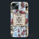 Coques Pour iPhone Peinture abstraite lambrissée de Scrollwork<br><div class="desc">Une peinture florale abstraite lambrissée de scrollwork par Jennifer Goldberger. Un morceau merveilleusement complexe,  aucuns deux panneaux sont exactement identique. Si vous recherchez un grand regard de cadeau aucun autre !</div>