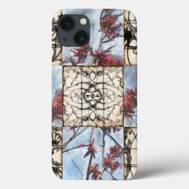 Coques Case-Mate iPhone Peinture abstraite lambrissée de Scrollwork (Verso)